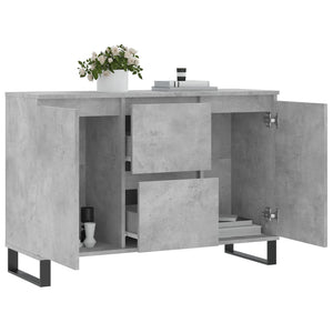 vidaXL Sideboard Concrete Grey 104x35x70 cm Engineered Wood