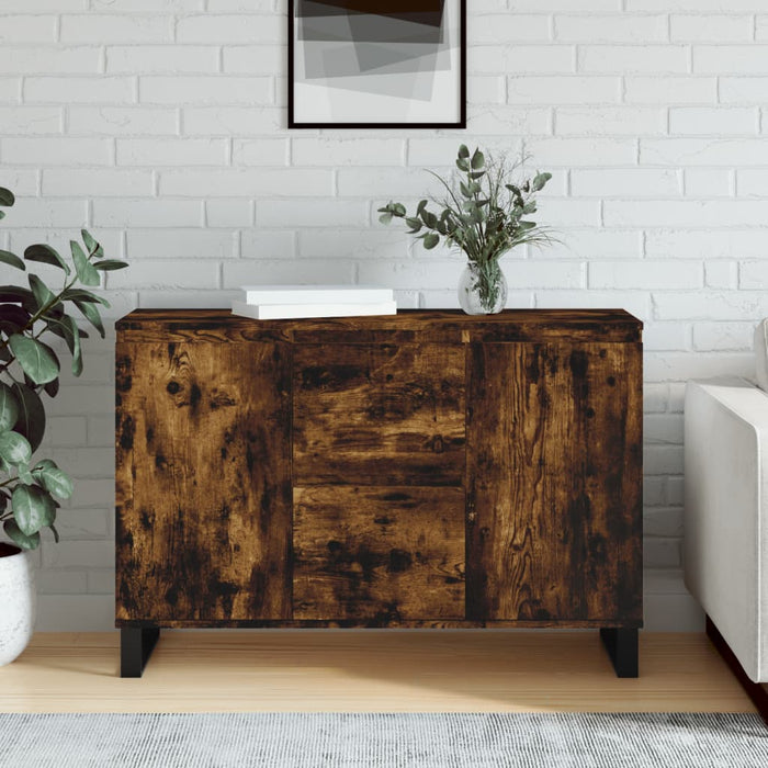 vidaXL Sideboard Smoked Oak 104x35x70 cm Engineered Wood