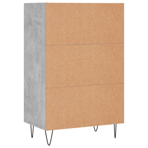 vidaXL Highboard Concrete Grey 57x35x90 cm Engineered Wood