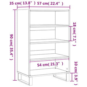 vidaXL Highboard Sonoma Oak 57x35x90 cm Engineered Wood