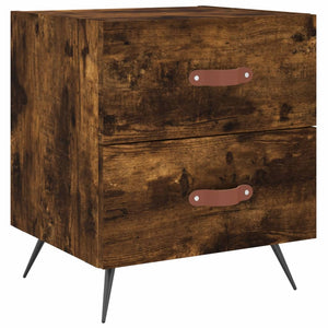 vidaXL Bedside Cabinet Smoked Oak 40x35x47.5 cm Engineered Wood