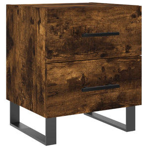 vidaXL Bedside Cabinet Smoked Oak 40x35x47.5 cm Engineered Wood