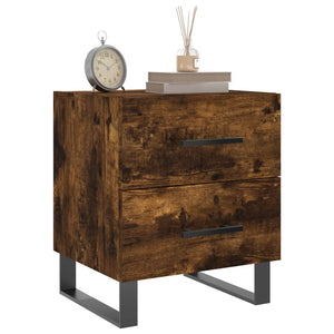 vidaXL Bedside Cabinet Smoked Oak 40x35x47.5 cm Engineered Wood