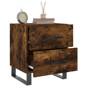 vidaXL Bedside Cabinet Smoked Oak 40x35x47.5 cm Engineered Wood