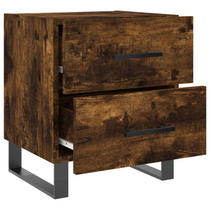 vidaXL Bedside Cabinet Smoked Oak 40x35x47.5 cm Engineered Wood