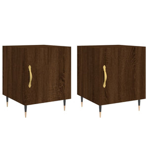 vidaXL Bedside Cabinets 2 pcs Brown Oak 40x40x50 cm Engineered Wood