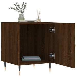 vidaXL Bedside Cabinets 2 pcs Brown Oak 40x40x50 cm Engineered Wood