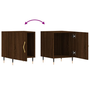 vidaXL Bedside Cabinets 2 pcs Brown Oak 40x40x50 cm Engineered Wood