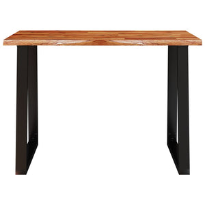 vidaXL Dining Table with Live Edge 110x70x75 cm Solid Wood Acacia