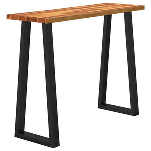 vidaXL Console Table with Live Edge 110x35x80 cm Solid Wood Acacia