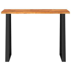 vidaXL Console Table with Live Edge 110x35x80 cm Solid Wood Acacia