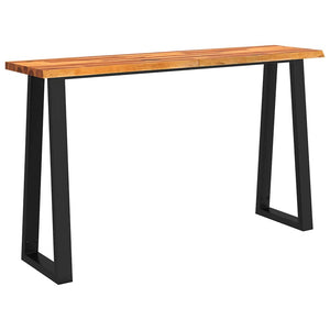 vidaXL Console Table with Live Edge 140x40x80 cm Solid Wood Acacia