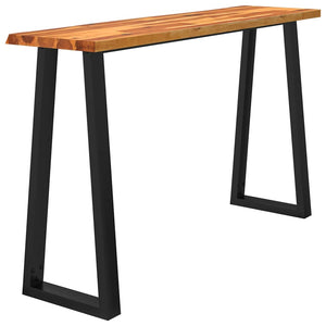 vidaXL Console Table with Live Edge 140x40x80 cm Solid Wood Acacia