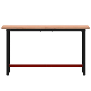 vidaXL Workbench 150x55x81.5 cm Solid Wood Beech and Metal