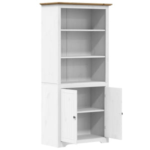 vidaXL Bookcase BODO White and Brown 80x40x172 cm Solid Wood Pine