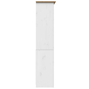 vidaXL Bookcase BODO White and Brown 80x40x172 cm Solid Wood Pine