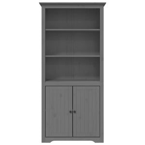 vidaXL Bookcase BODO Grey 80x40x172 cm Solid Wood Pine