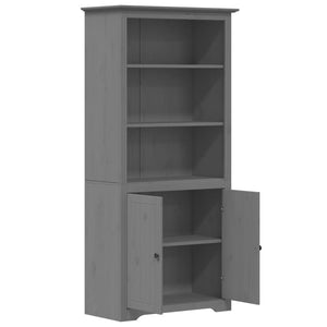 vidaXL Bookcase BODO Grey 80x40x172 cm Solid Wood Pine