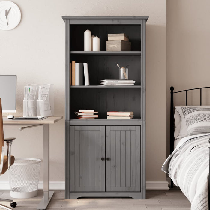 vidaXL Bookcase BODO Grey 80x40x172 cm Solid Wood Pine