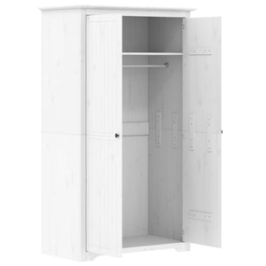 vidaXL Wardrobe BODO White 101x52x176.5 cm Solid Wood Pine