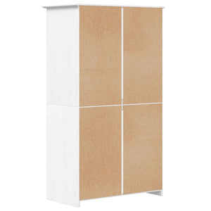 vidaXL Wardrobe BODO White 101x52x176.5 cm Solid Wood Pine