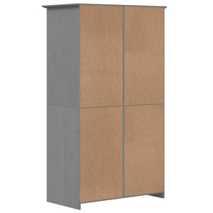 vidaXL Wardrobe BODO Grey 101x52x176.5 cm Solid Wood Pine