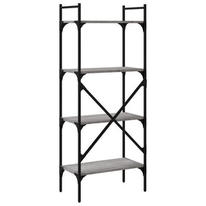 vidaXL Bookcase 4-Tier Grey Sonoma 56x31.5x138.5 cm Engineered Wood