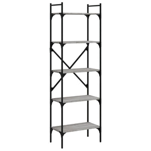 vidaXL Bookcase 5-Tier Grey Sonoma 56x31.5x174 cm Engineered Wood