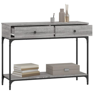 vidaXL Console Table Grey Sonoma 100x34.5x75 cm Engineered Wood