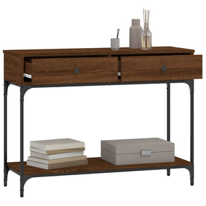 vidaXL Console Table Brown Oak 100x34.5x75 cm Engineered Wood