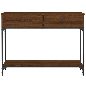 vidaXL Console Table Brown Oak 100x34.5x75 cm Engineered Wood