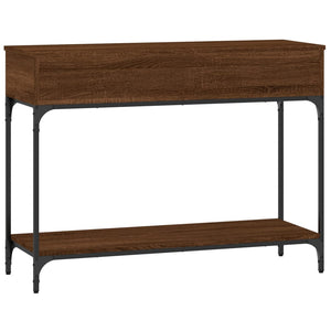 vidaXL Console Table Brown Oak 100x34.5x75 cm Engineered Wood