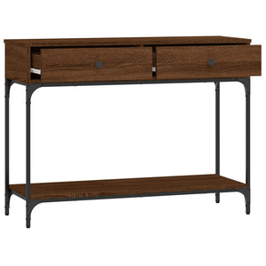 vidaXL Console Table Brown Oak 100x34.5x75 cm Engineered Wood