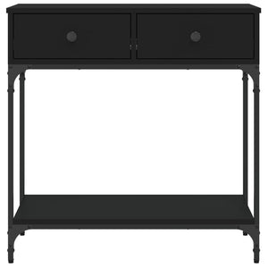 vidaXL Console Table Black 75x34.5x75 cm Engineered Wood