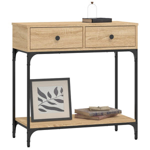 vidaXL Console Table Sonoma Oak 75x34.5x75 cm Engineered Wood