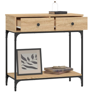 vidaXL Console Table Sonoma Oak 75x34.5x75 cm Engineered Wood