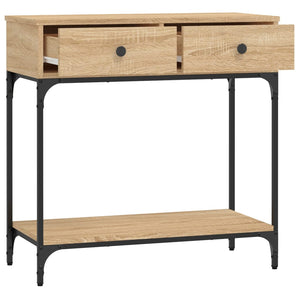 vidaXL Console Table Sonoma Oak 75x34.5x75 cm Engineered Wood