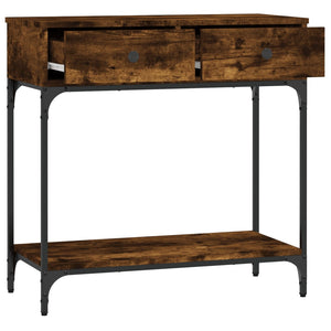 vidaXL Console Table Smoked Oak 75x34.5x75 cm Engineered Wood