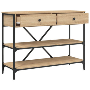 vidaXL Console Table with Drawers and Shelves Sonoma Oak Engineered Wood