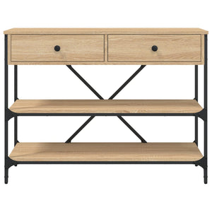 vidaXL Console Table with Drawers and Shelves Sonoma Oak Engineered Wood