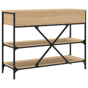 vidaXL Console Table with Drawers and Shelves Sonoma Oak Engineered Wood