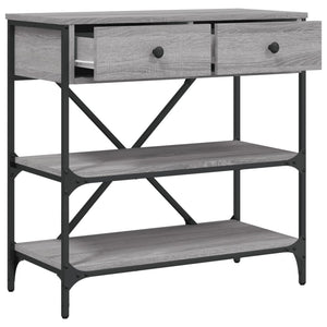 vidaXL Console Table Grey Sonoma 75x34.5x75 cm Engineered Wood