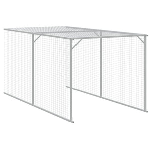 vidaXL Chicken Cage with Run Anthracite 117x1221x123 cm Galvanised Steel