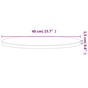 vidaXL Table Top Ø40x1.5 cm Round Solid Wood Beech