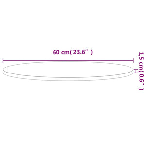 vidaXL Table Top Ø60x1.5 cm Round Solid Wood Beech