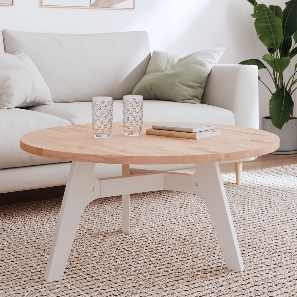 vidaXL Table Top Ø90x2.5 cm Round Solid Wood Beech