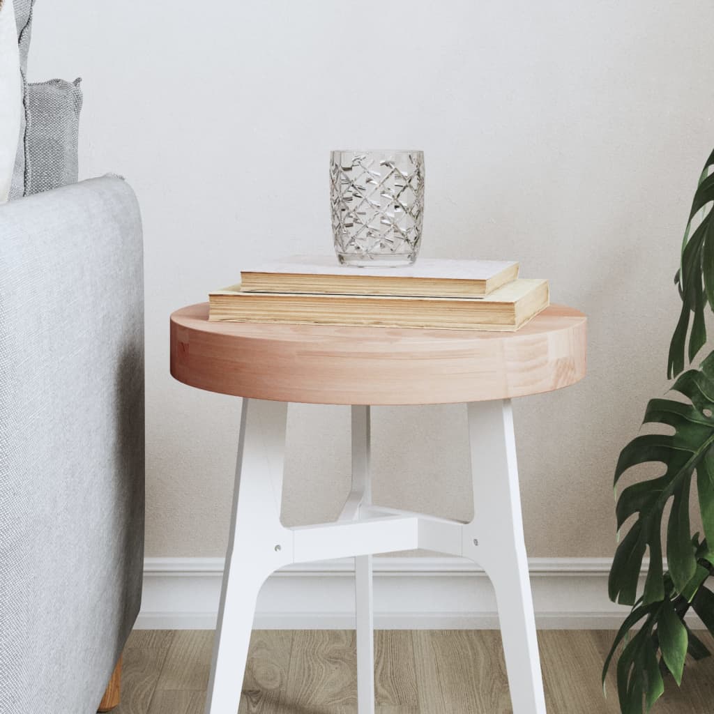 vidaXL Table Top Ø30x4 cm Round Solid Wood Beech