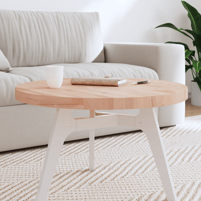 vidaXL Table Top Ø70x4 cm Round Solid Wood Beech