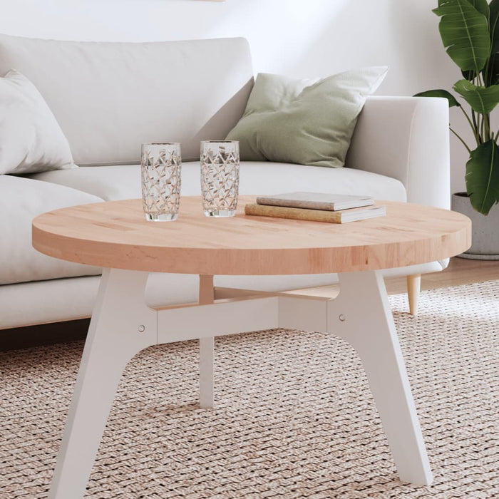 vidaXL Table Top Ø80x4 cm Round Solid Wood Beech