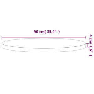 vidaXL Table Top Ø90x4 cm Round Solid Wood Beech